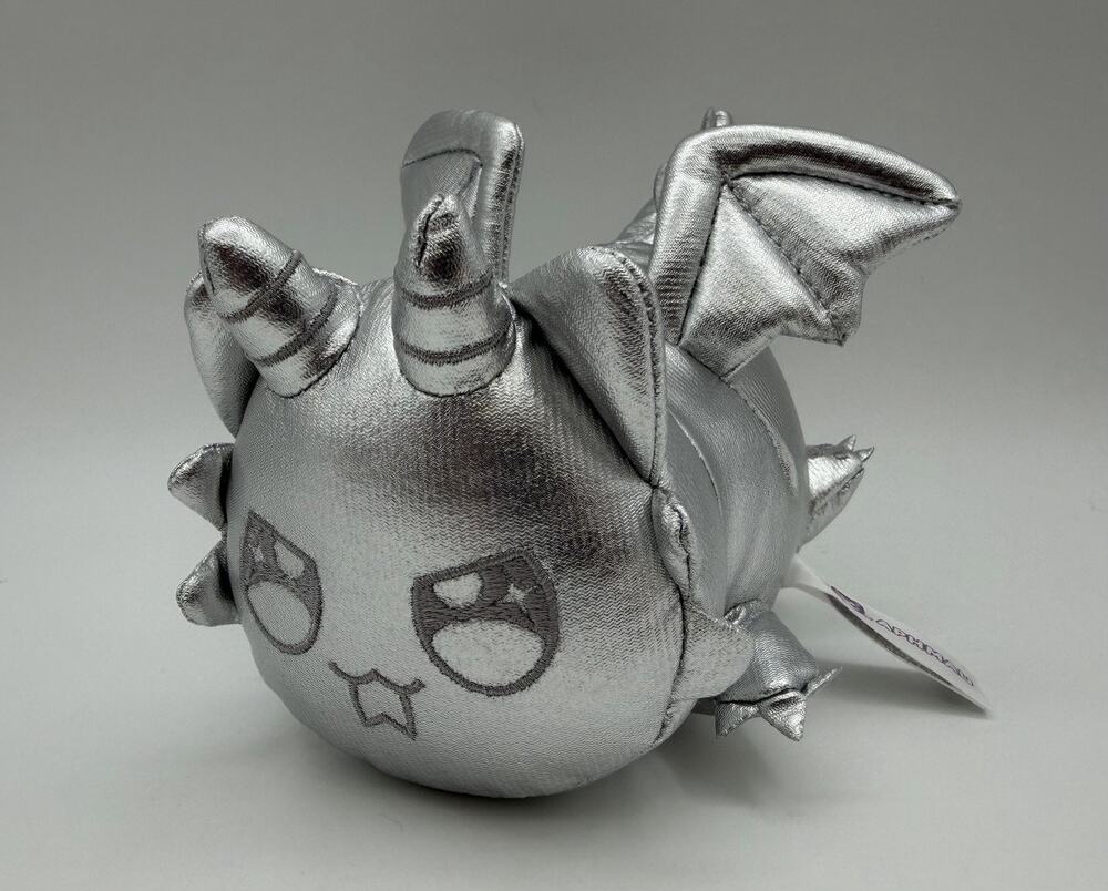 Aphmau MeeMeows Mystery Plush Gemstone Dragons Uncommon Silver Dragon Cat 6”